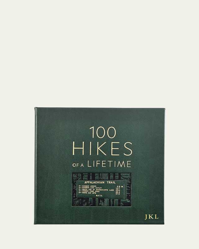 "100 Hikes Of A Lifetime" Leather Bound Book - Personalized